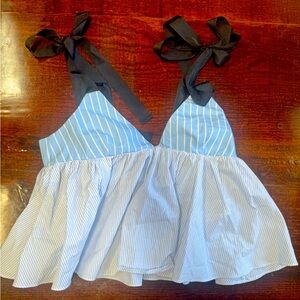 Zara babydoll cropped tank top